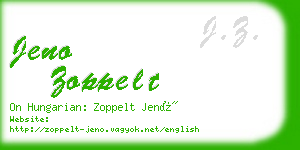 jeno zoppelt business card